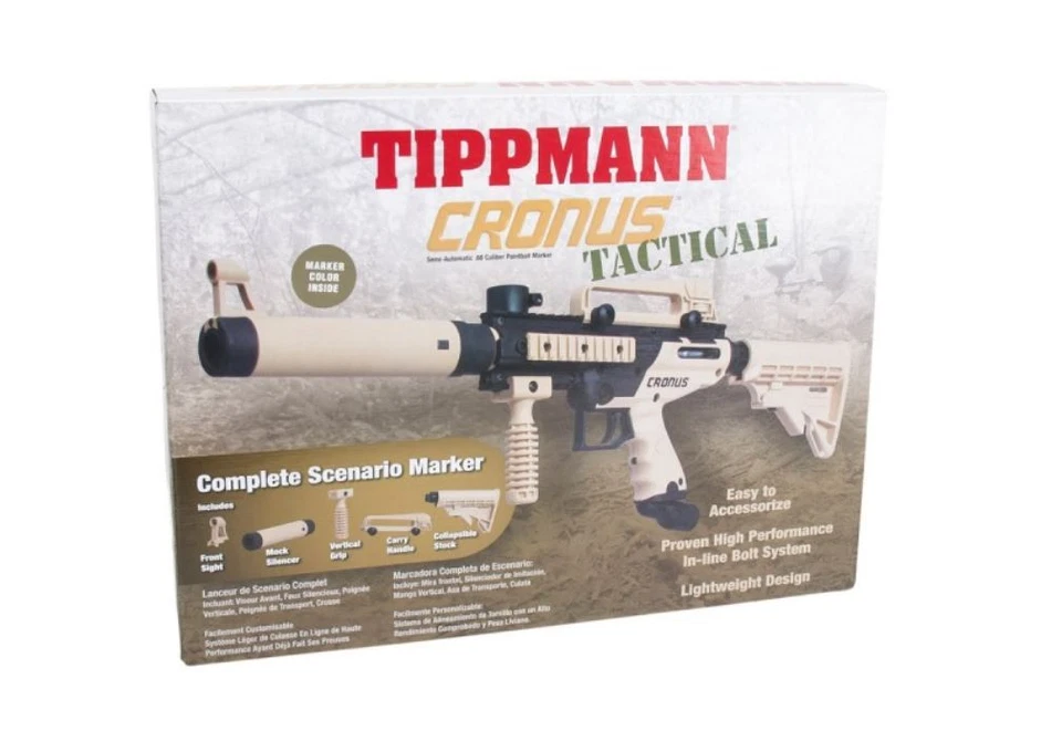 Pistola táctica de paintball Tippmann Cronus - negra/oliva T141007 Foto 3 de 4