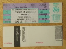 UNUSED PETER GABRIEL June 19, 1993 CENTRUM IN WORCESTER Concert  Ticket GENESIS