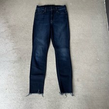 Mother Women  s High Waisted Looker Ankle Skinny Jeans Dark Gray Wash Size 26