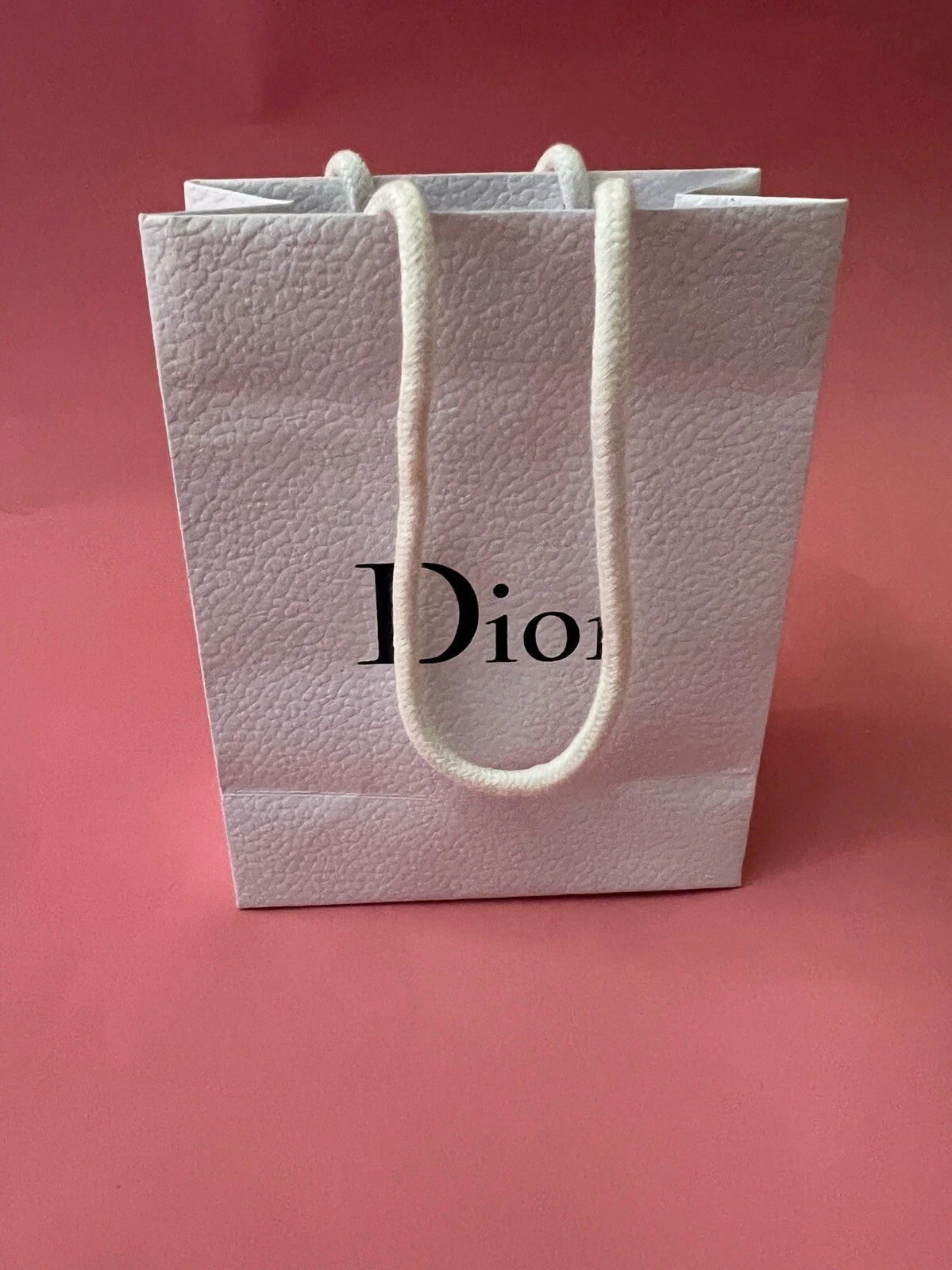 Sac à provisions authentique Dior papier blanc réutilisable 7,5