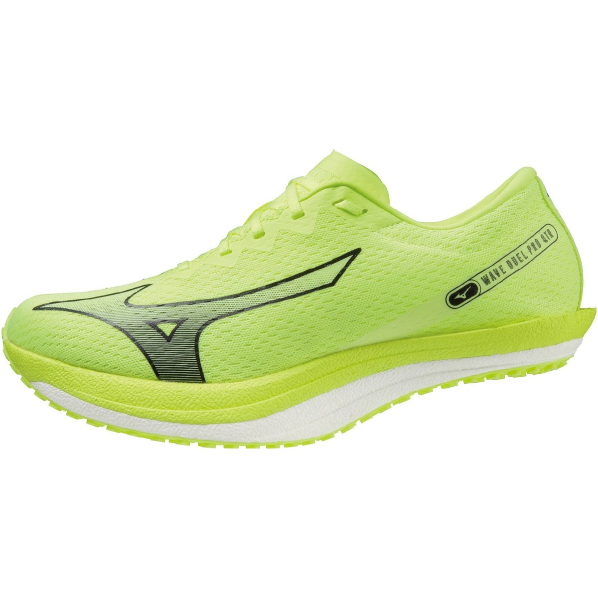 Mizuno Running Shoes WAVE DUEL PRO QTR Lime x Black x White Mizuno Running Shoes WAVE DUEL PRO QTR Lime x Black x White
