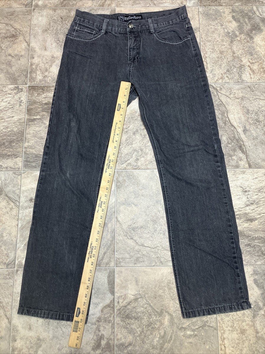 SOUTHPOLE グレー ダメージジーンズ 34 sk8 y2k southpole jeans Sp Collection 36x33 Y2k Hip Hop Skater