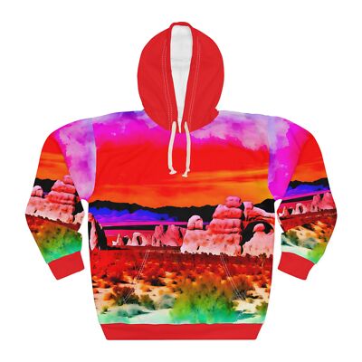 Mojave Desert All Over Print Hoodie Outdoor Travel Apparel Unique Design