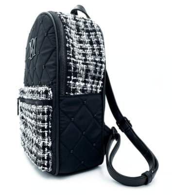BADGLEY MISCHKA Big Diamond Quilted Nylon Backpack NWT Black  display picture 3