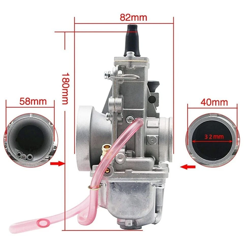 Carburador para Mikuni TM32 32 mm TM32 TM-32 TM32FS diapositiva plana ánima lisa carburador EE. UU. Foto 4 de 4