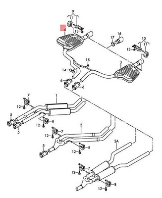 Genuine AUDI A6 Avant S6 quattro Rear Silencer Pipe Diameter right 4F0253610AH
