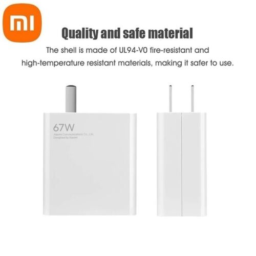 Genuine Xiaomi GaN 67W Fast Charger US EU UK AC Adapter Redmi Note 13/12/11 Pro - Afbeelding 1 van 9