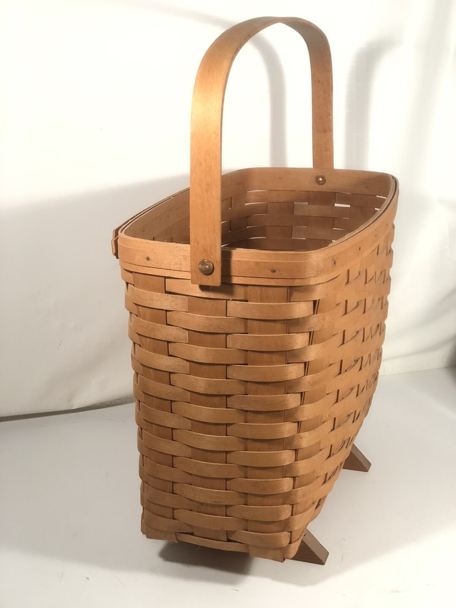 Longaberger Footed Magazine Basket Vintage 1992 Made in USA | eBay