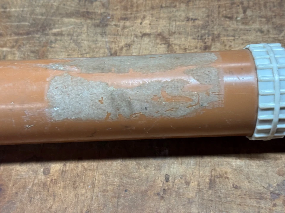 Винтажный телескопический жесткий пластиковый футляр для удилища Flambeau дорожный защитный контейнер - Изображение 3 из 4