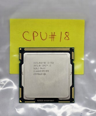 Intel Core i5-750 2.66GHz/8M/09B Quad Core CPU LGA1156 Socket H /  SLBLC #18