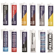 Rapide Sealants Fillers Adhesives - Quick Dry Waterproof DIY Multi-Surface UK