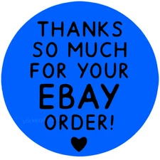 Thank You eBay Order Stickers – Round Labels for Packaging 2inch