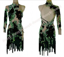 jz Handmade Women Samba Ballroom Swing Salsa Rumba Latin Dance Dress RHYTHM