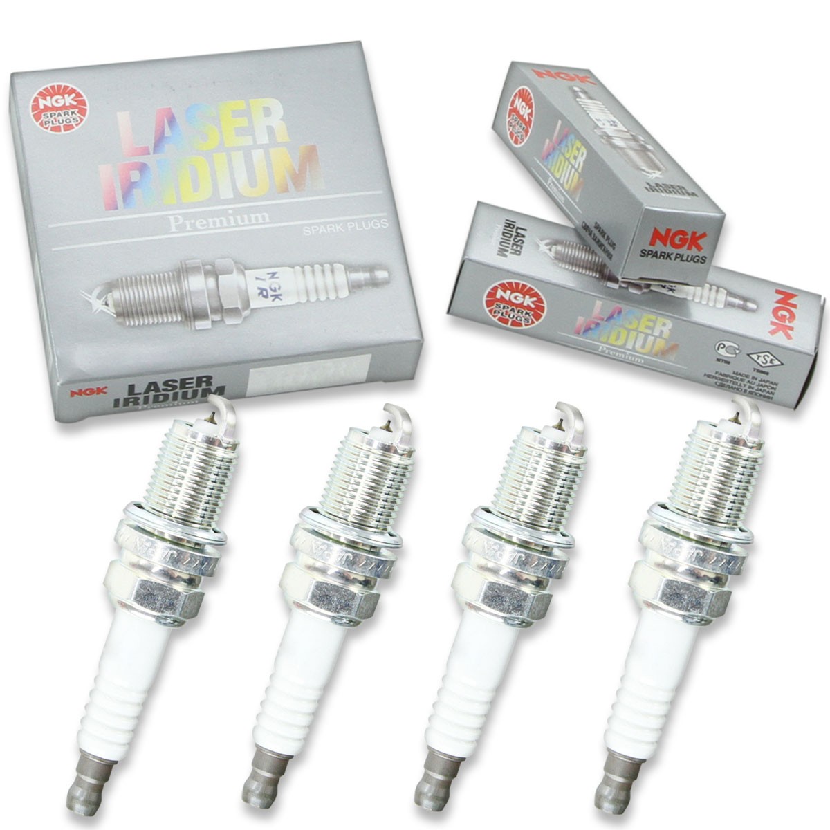 4 pcs NGK Laser Iridium Spark Plugs for 2006-2008 Kia Optima 2.4L L4 - mb