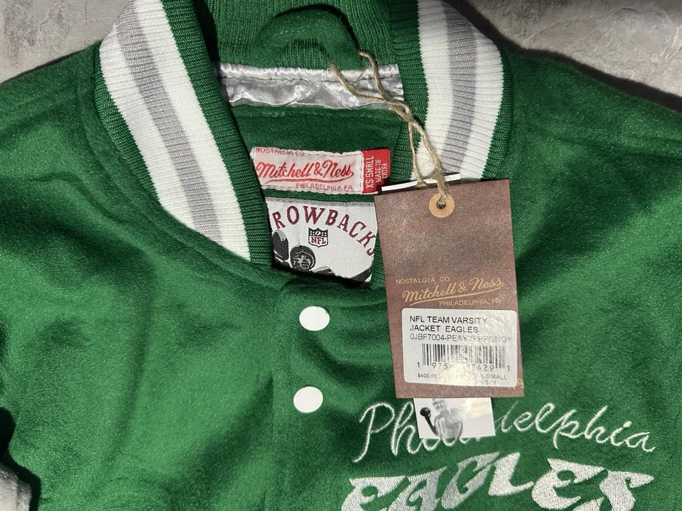NWT Princess Diana Lady Di Philadelphia Eagles Mitchell & Ness Jacket XS - Image 2 of 3