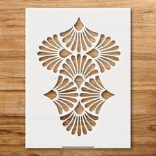 Symmetrical Curved Shapes Wall Art Reusable Stencil - StencilAir