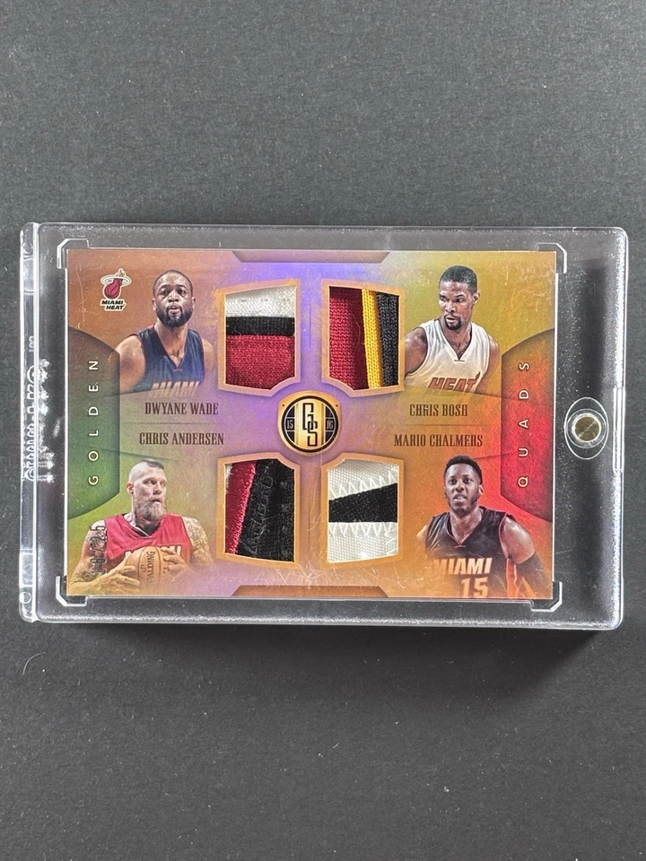 WADE/BOSH/ANDERSON/CHALMERS 2015-16 Gold Standard Golden Quads/25 HEAT GW parche Foto 4 de 4