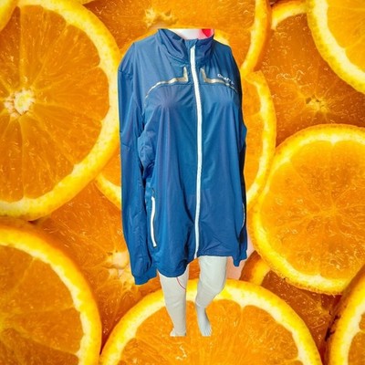 Craft Ventair Wind Running Jacket Mens XL Blue Full Zip Reflective Windbreaker