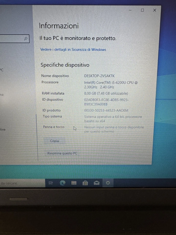 Lenovo ThinkPad E560 · i5-6200U · 8GB · 500GB, foto 4 di 5