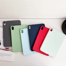 Liquid Silicone Case Cover For iPad Mini 1/2/3/4/5 7.9" Mini 6/7(A17 Pro) 8.3"