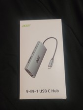 Acer 9-in-1 USB-C Hub 4K HDMI USB 3.0 RJ45 Ethernet SD PD Multiport Adapter