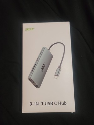 Acer 9-in-1 USB-C Hub Docking Station 4K HDMI RJ45 Ethernet USB 3.0 PD SD TF