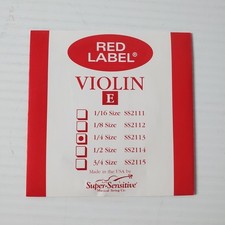Super Sensitive Red Label Violin E String 1/4 Size SS2113 New