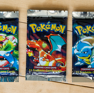 Pokemon 1999 Booster Pack First Edition TCG Base Jungle Fossil  Acrylic Display