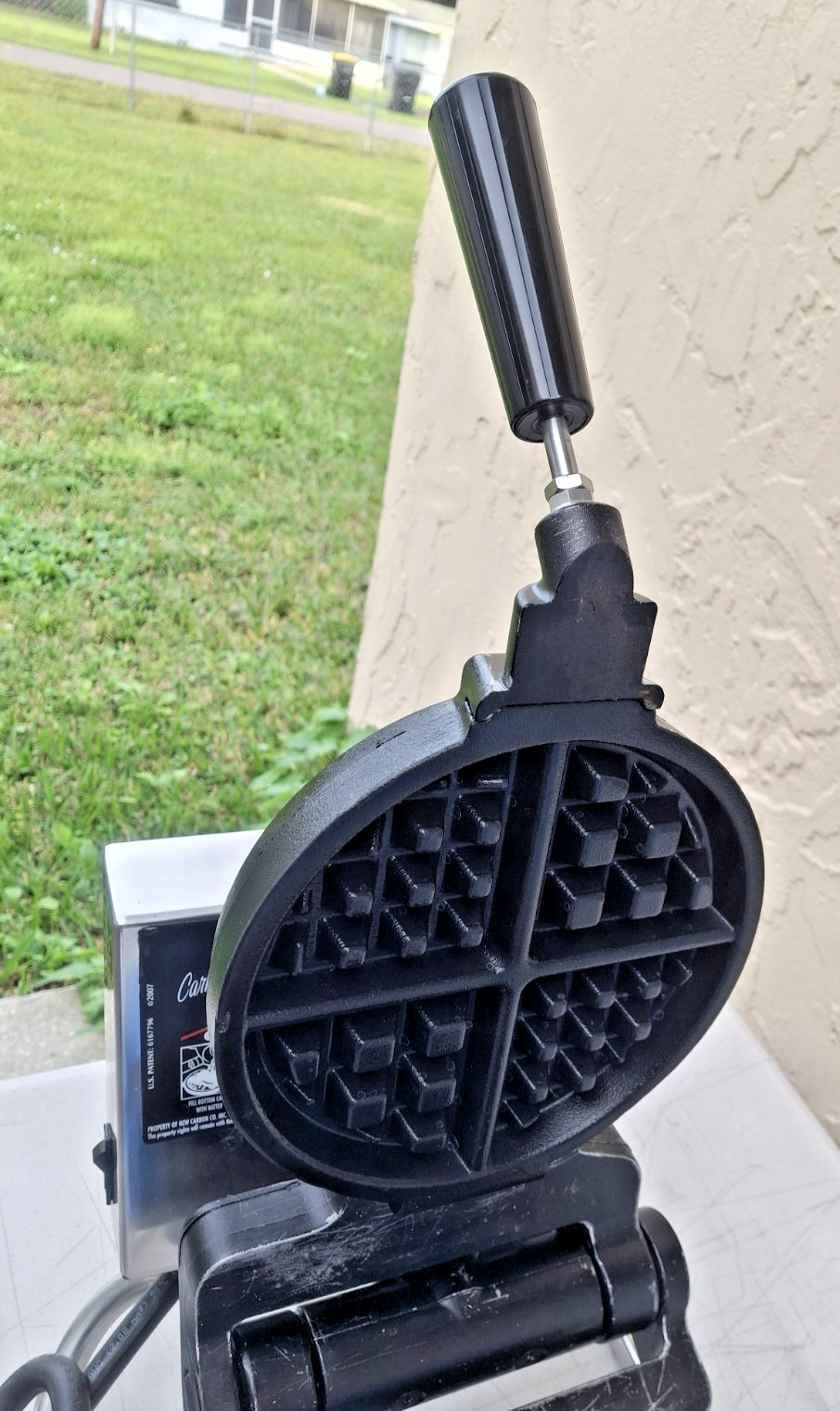 Golden Malted Carbon's Belgium Waffle Maker 120V Iron BakerModel RT-P commercial