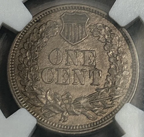 Popular 1859 WITH SHIELD Indian Cent Pattern, Judd 228, NGC AU 58, Free Shipping
