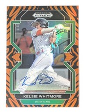 2022 KELSIE WHITMORE Prizm Auto #PDP81 Tiger Stripe SP 01/25 Savannah Bananas 