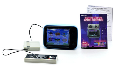 Vivitar Retro Mini Console 200 Games   Tested   Batteries + Tiny Tool Included