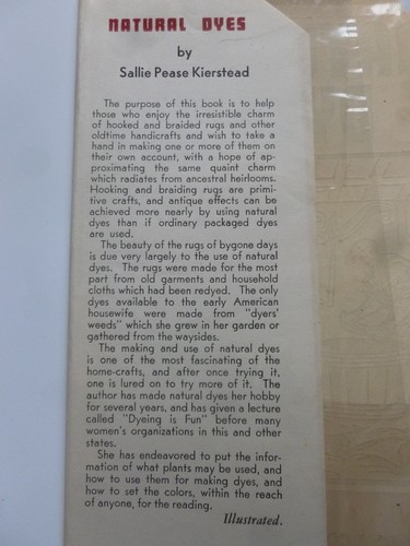 NATURAL DYES by Sallie Pease Kierstead (1950) – Textiles – Dyeing manual - Picture 3 of 16