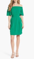 Eliza J Off the Shoulder Obi Dress