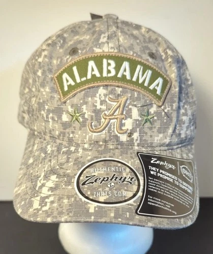 Alabama Zephyr Digi Camo Baseball Cap OSFA Faded Green Adjustable