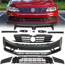 11pc Kit Primed Bumper Cover Grille For 2015-2018 Volkswagen Jetta 11pc Kit Primed Bumper Cover Grille For 2015-2018 Volkswagen Jetta