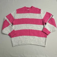 COS Sweater Womens US Small S Multicolor Striped Boxy Alpaca Wool Blend Jumper
