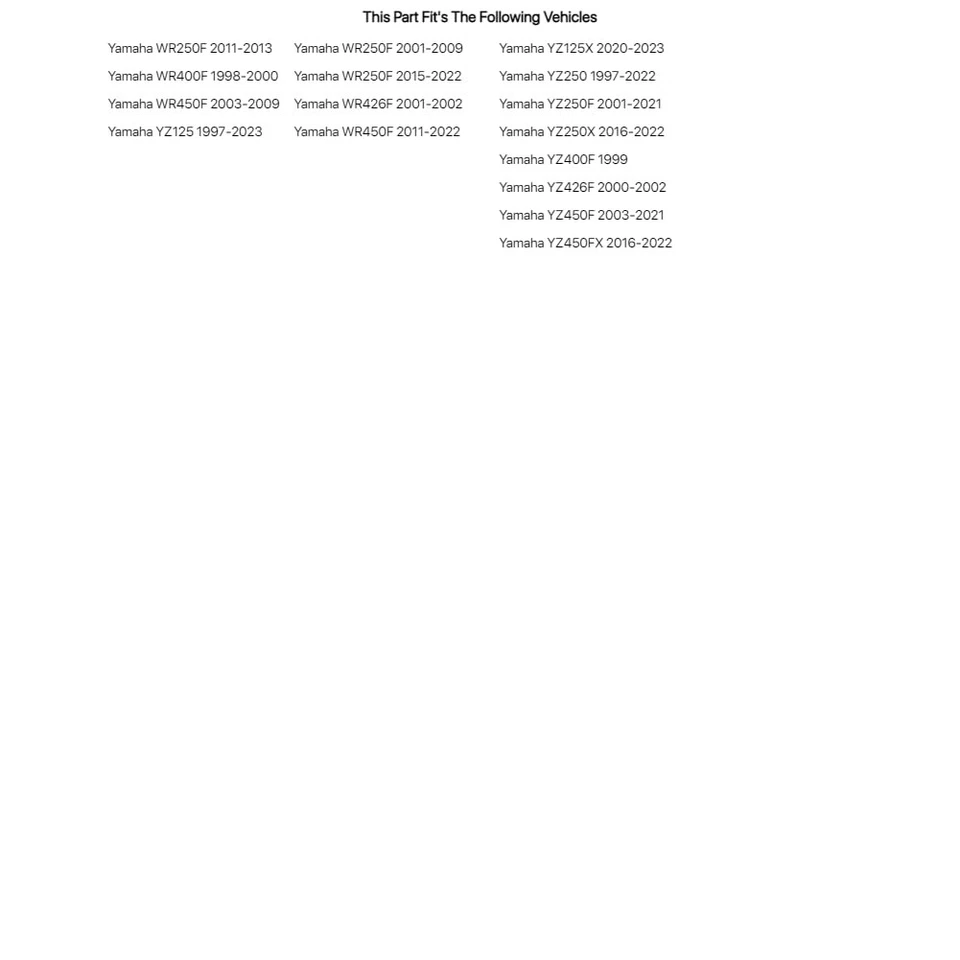 Kit Radios Moto Tusk - Traseros 19" Para YAMAHA YZ450FX 2016-2022 Foto 3 de 4