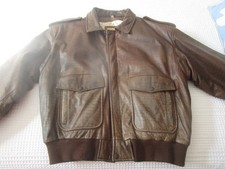 Vintage Hard Rock Cafe Jacket Mens Sz LG  Brown Leather Bomber Orlando 90s Adult