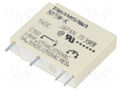USpule: 5VDC SPST-NO 5A/250VAC Relais: elektromagnetisch 5A
