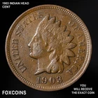 1903 Indian Head Cent XF EXTRA FINE Brown Full LIBERTY - NICE  coin 059