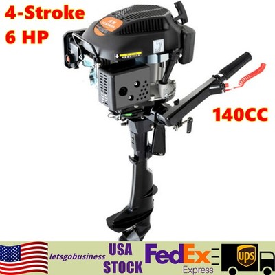 HANGKAI 6HP 4 Stroke Heavy Duty Outboard Motor Boat Engine -- Air Cooling System