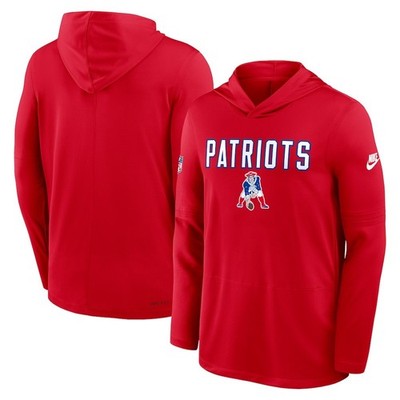Nike New England Patriots Mens Sideline Pass Accuracy Dri-FIT Lightweight Hoodie
