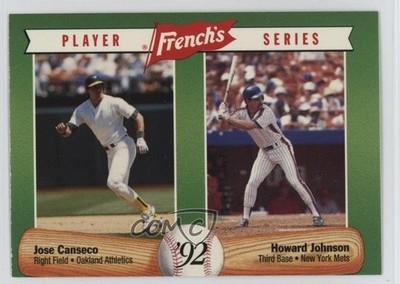 1992 French's Mustard Player Series Food Issue Jose Canseco Howard Johnson 1un1