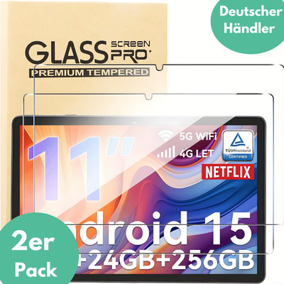 2X Schutzglas für Tabwee W90 / T90 11 Zoll Display Panzerfolie Full Screen 9H