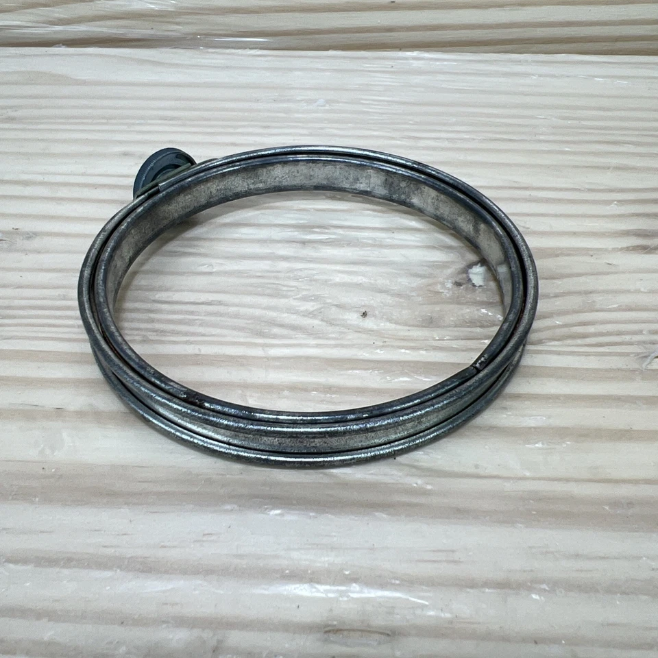 4" Vintage Round Wheel Tension Cork Lined Metal Embroidery Hoop Made in USA - Image 4 of 4