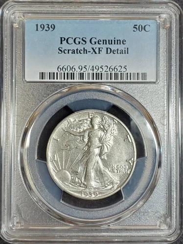1939 Silver Walking Liberty Half Dollar PCGS Genuine XF Detail