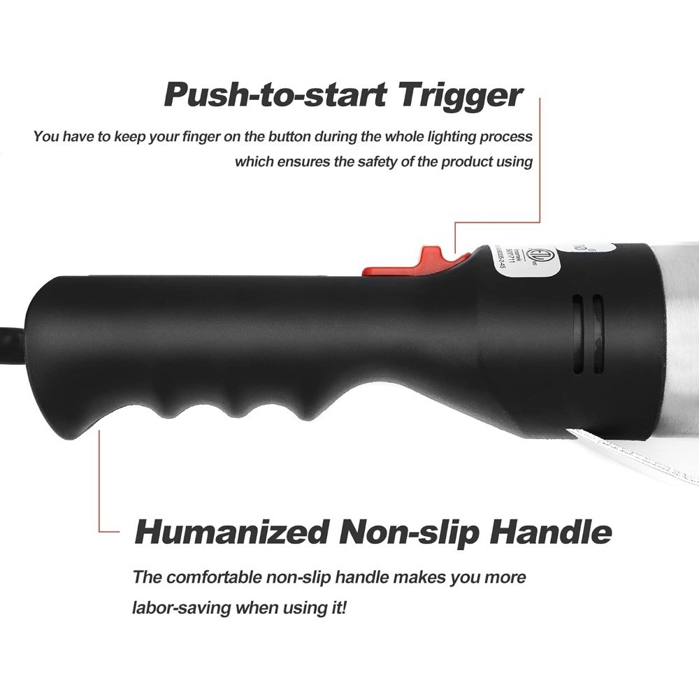 Electric Charcoal Fire Starter and Lighter with Built-in Blower Super Quick