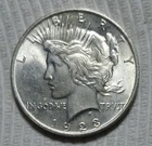 1923 P Peace Silver Dollar. Estimated Almost Uncirculated 58. A0979.