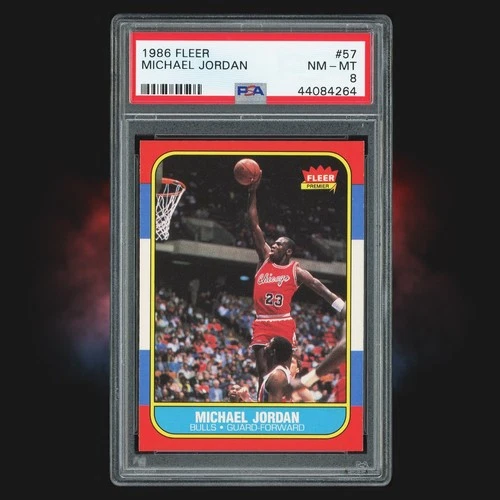1986-87 MICHAEL JORDAN! RC PSA 8 Fleer #57 Rookie BULLS HOF GRAIL!! INVEST NM-MT